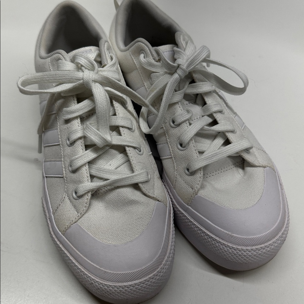 adidas Bravada 2.0 Platform Shoes Lace Up Sneakers Shoe White Women's Size 8.5 - Picture 4 of 9